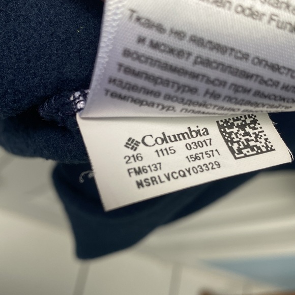 Columbia PFG Performance Fishing Gear Fleece Navy Blue Pullover Men's Size Large - Picture 8 of 12